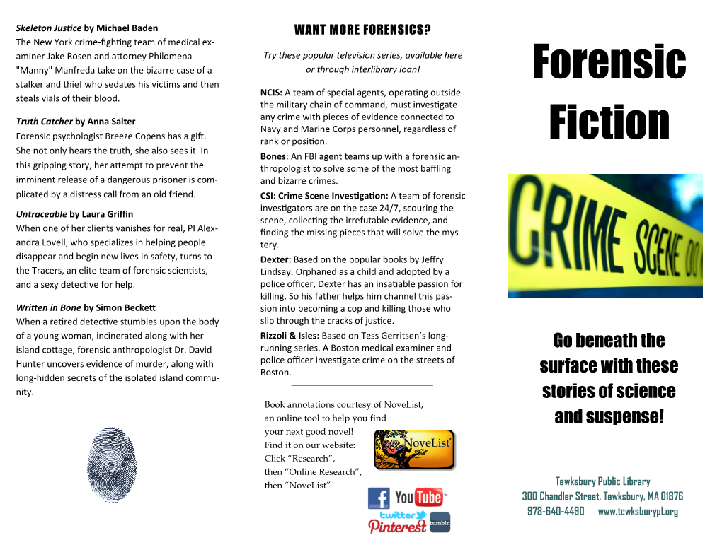 Forensic Fiction
