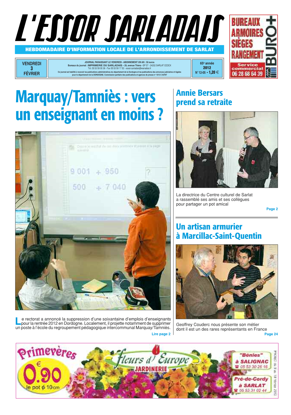 Marquay/Tamniès : Vers Un Enseignant En Moins ?