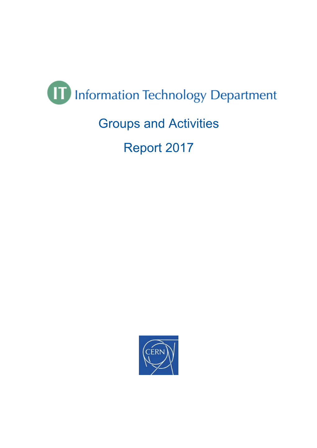 Groups and Activities Report 2017