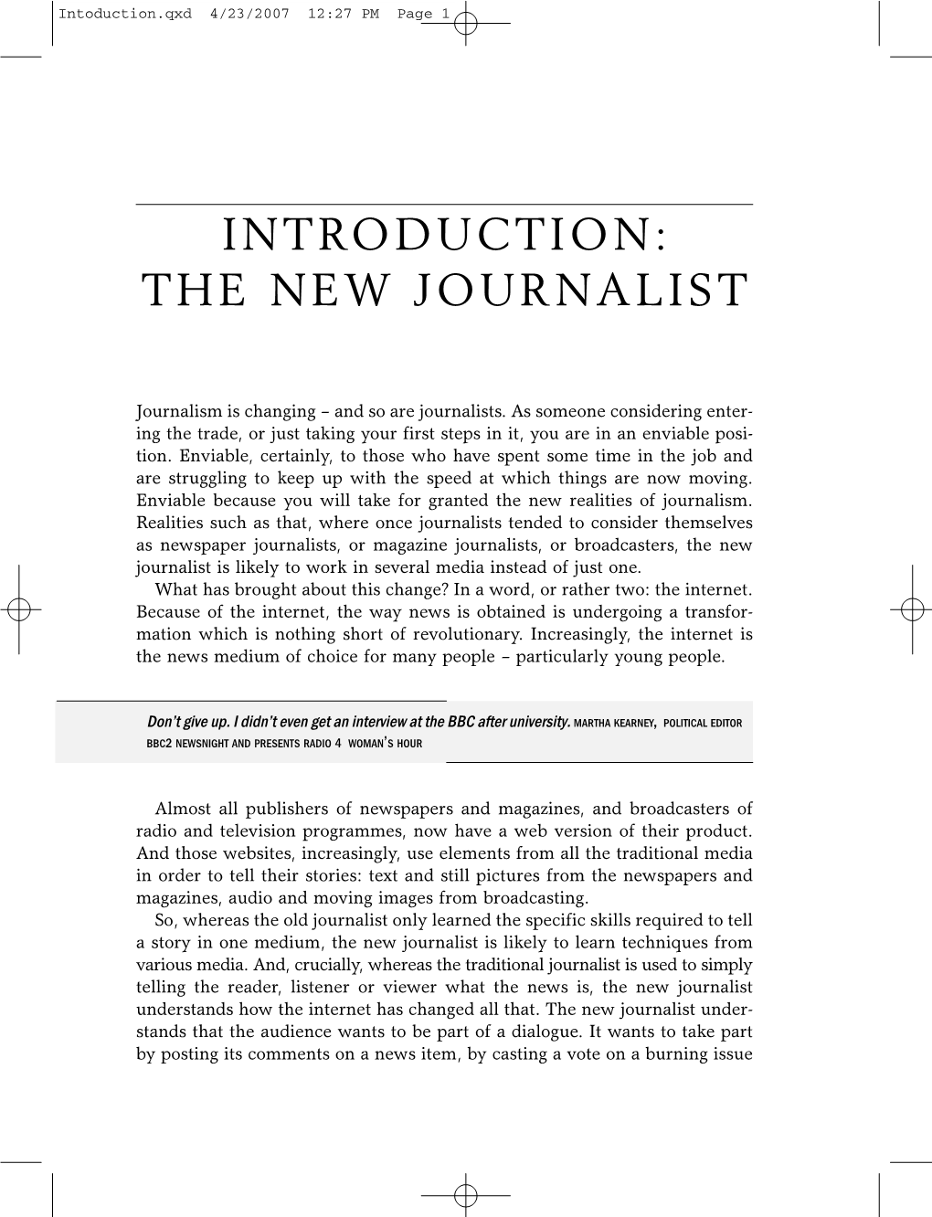 Introduction: the New Journalist