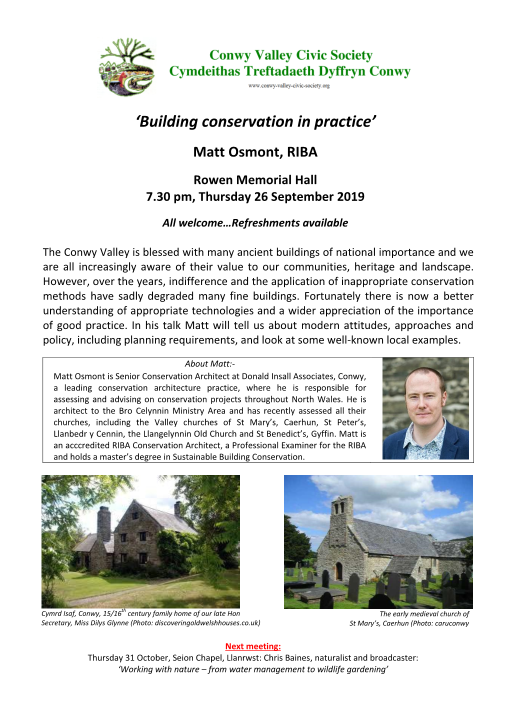'Building Conservation in Practice'