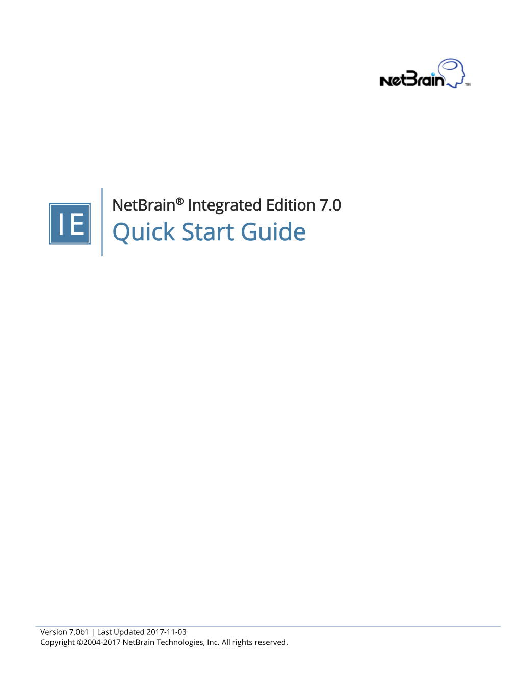 Netbrain Integrated Edition Quick Start Guide