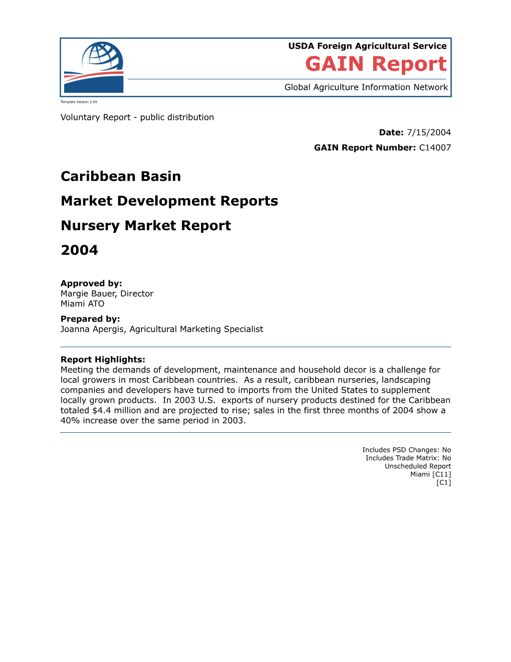 Voluntary Report - Public Distribution s10