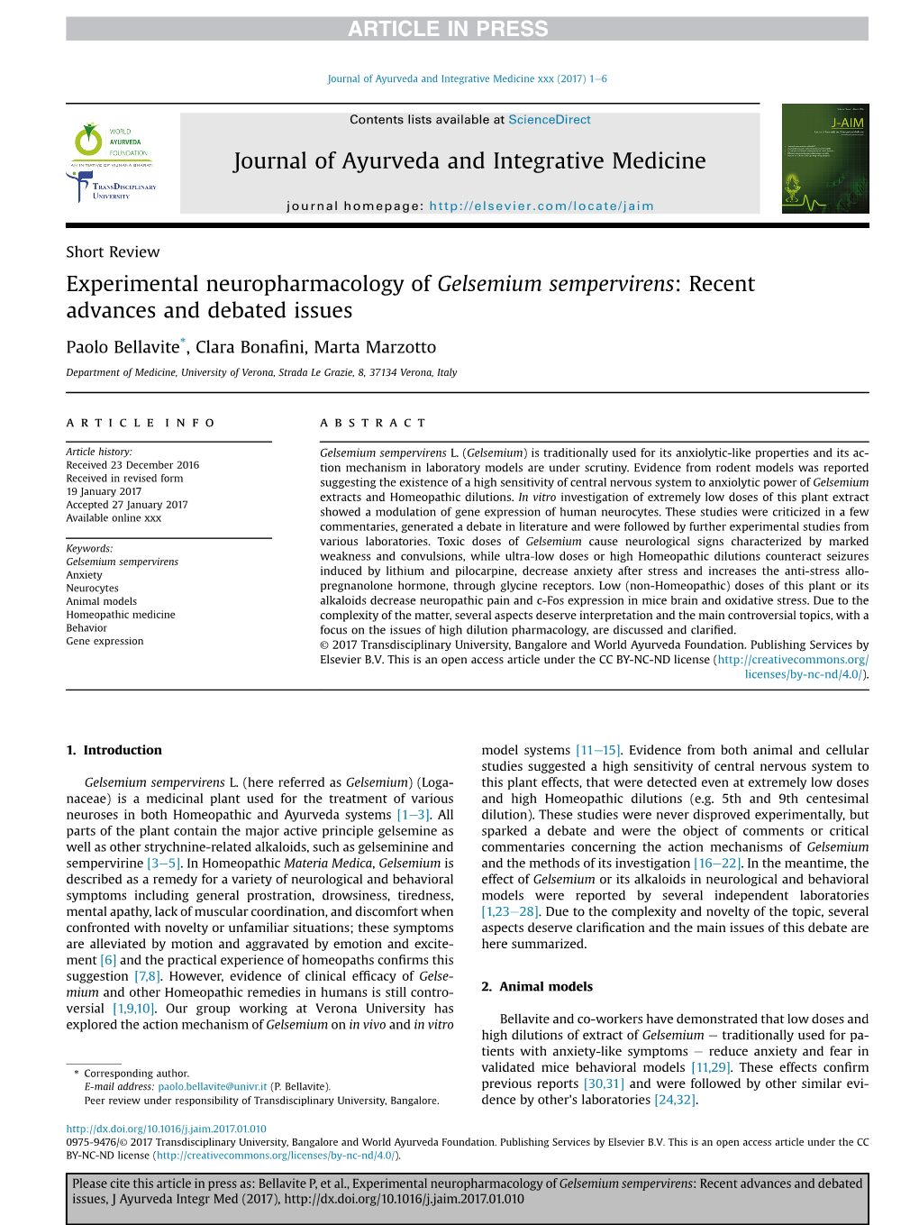 Experimental Neuropharmacology of Gelsemium Sempervirens: Recent Advances and Debated Issues