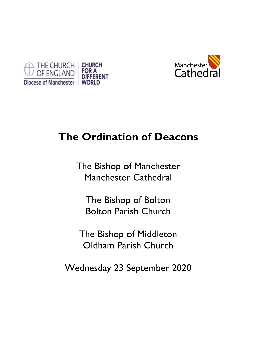 The Ordination of Deacons