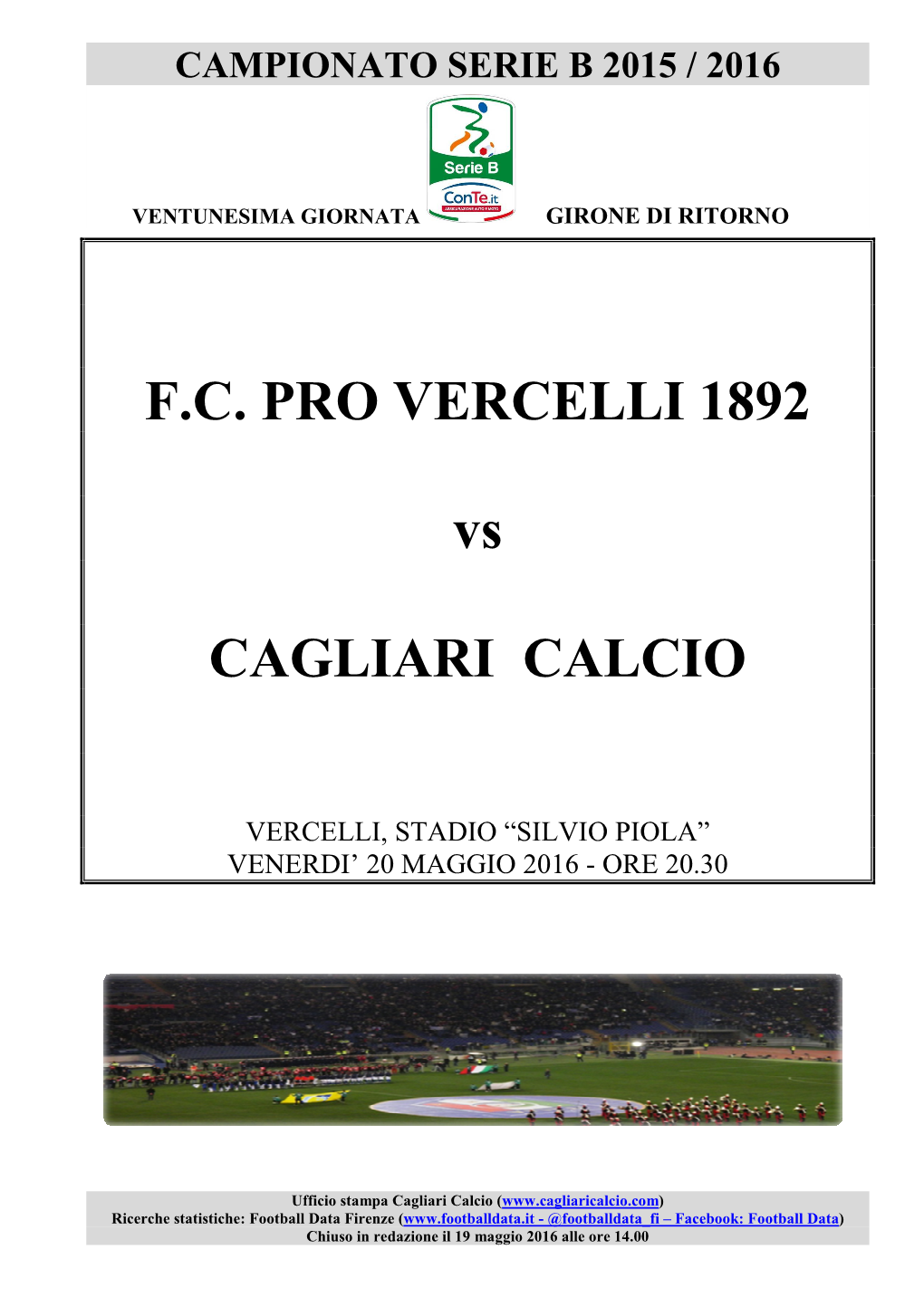 Pro Vercelli-Cagliari