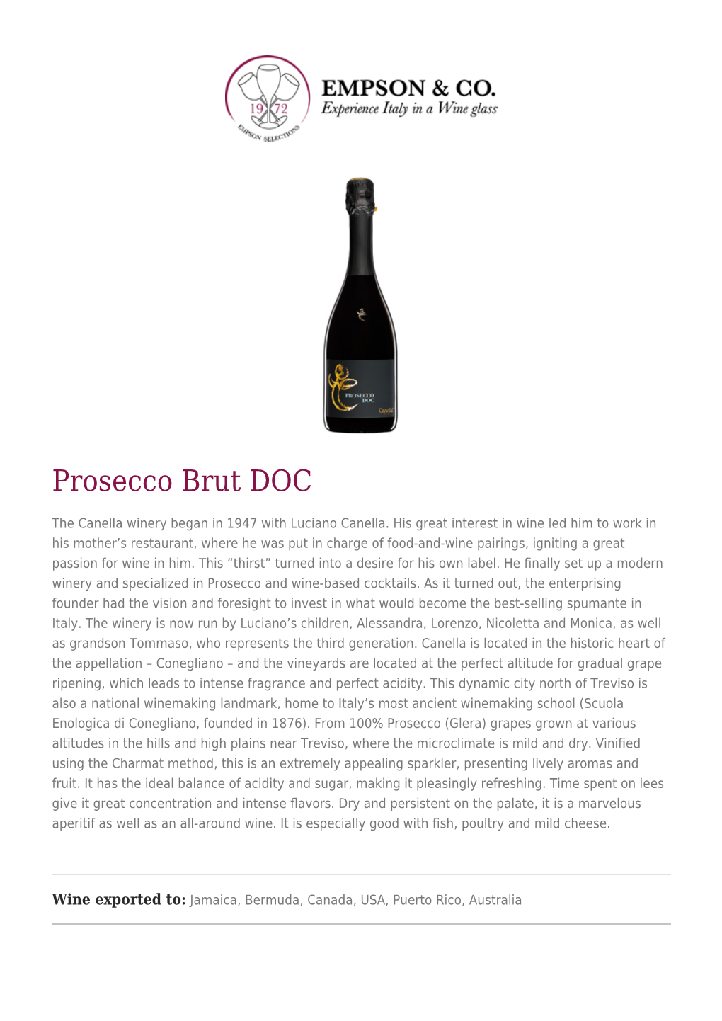 Prosecco Brut DOC