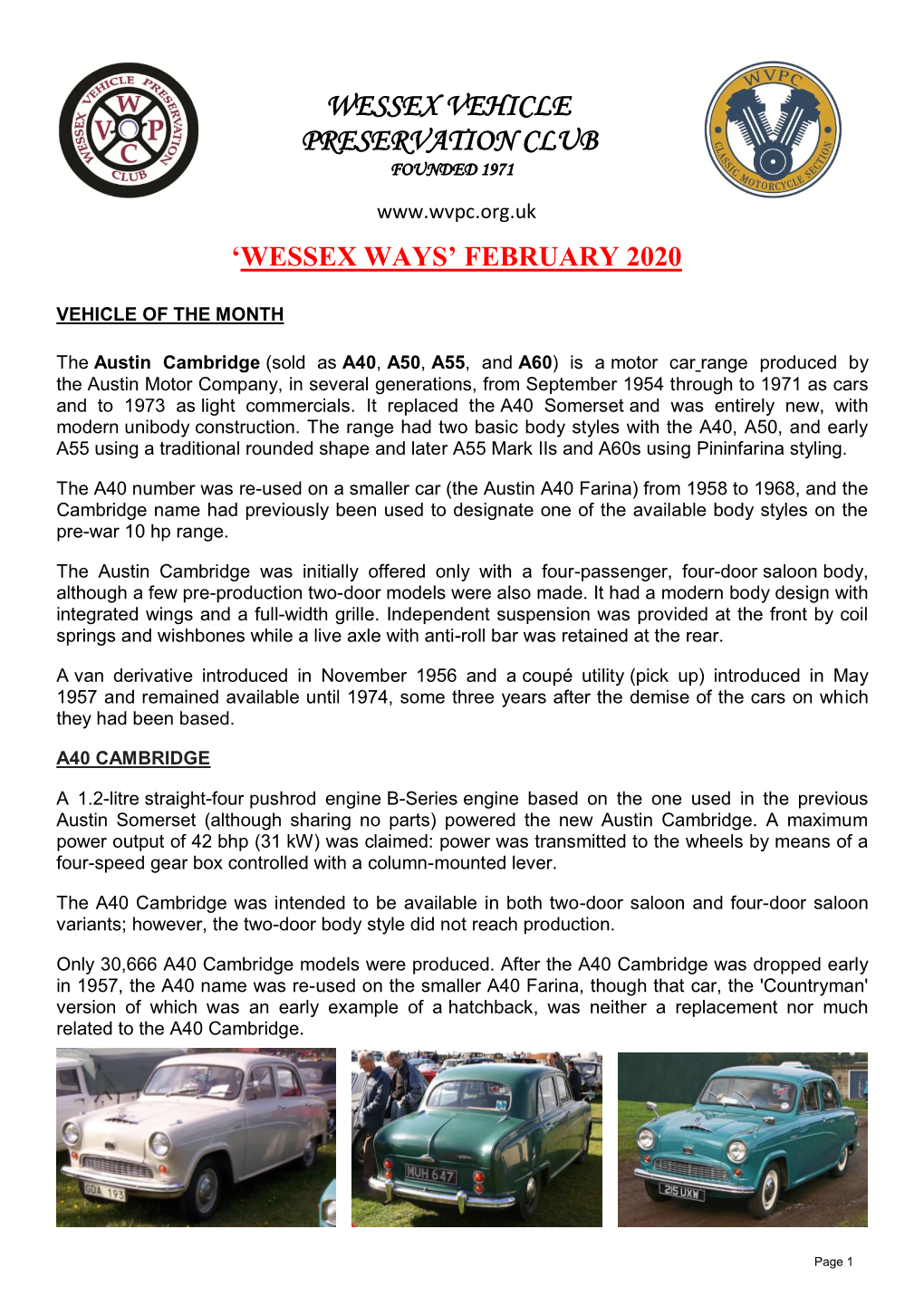 Wessex Ways’ February 2020