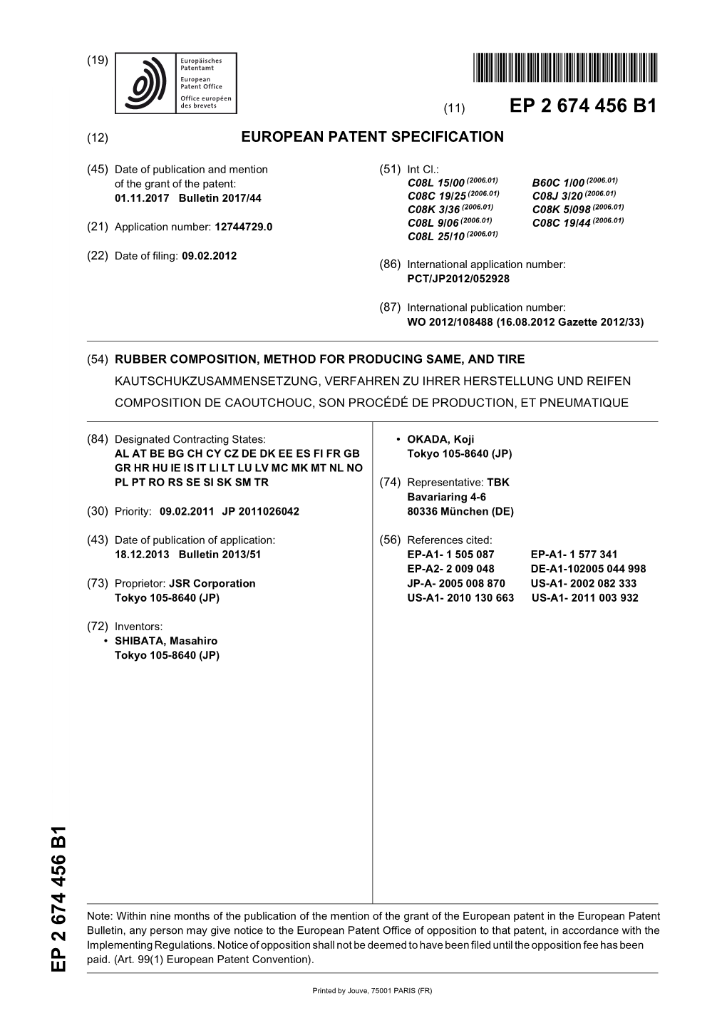 Rubber Composition, Method For