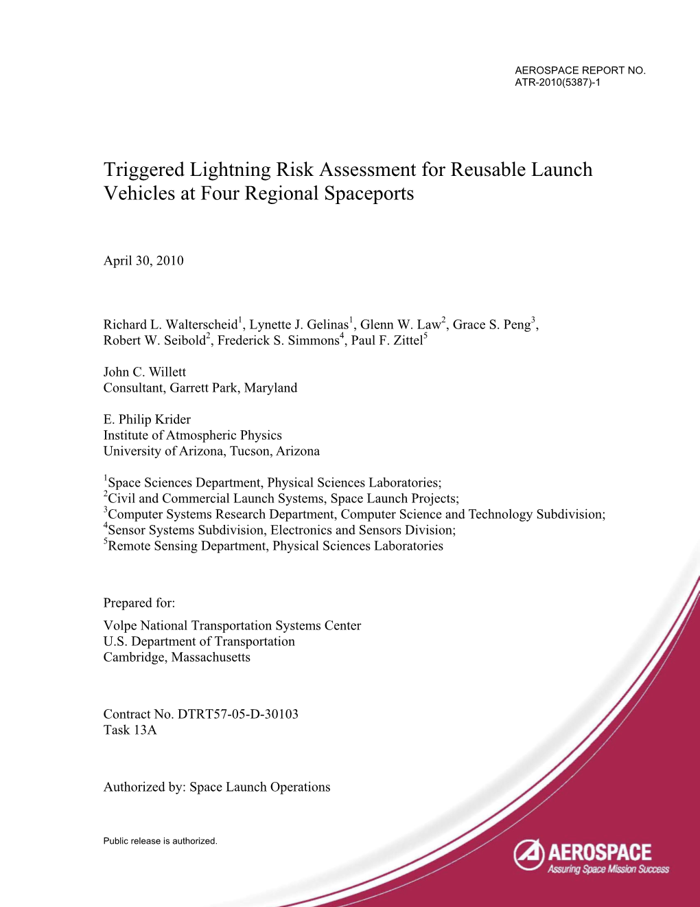 Triggered Lightning Risk Assessment for Reusable Launch Vehicles at Four Regional Spaceports