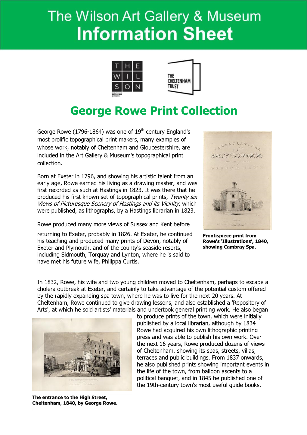 George Rowe Print Collection