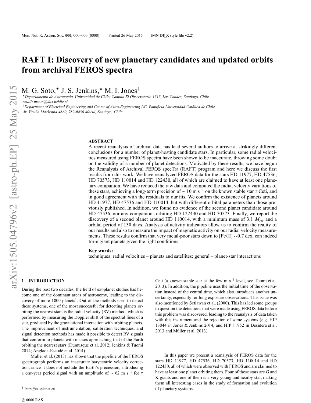 RAFT I: Discovery of New Planetary Candidates and Updated Orbits from Archival FEROS Spectra