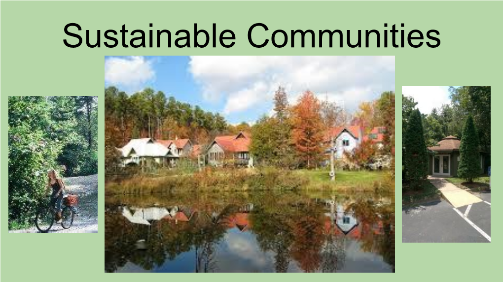 Sustainable Communities