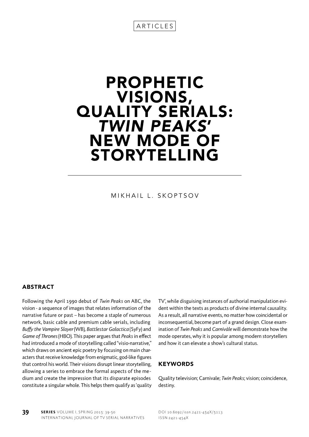 Twin Peaks’ New Mode of Storytelling