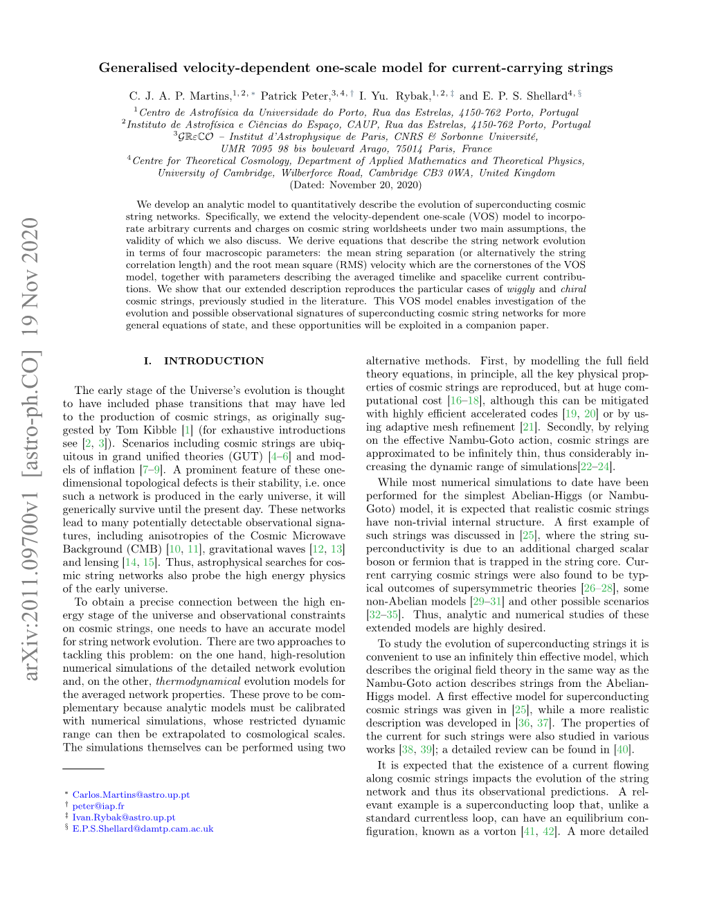 Generalised Velocity-Dependent One-Scale Model for Current-Carrying Strings