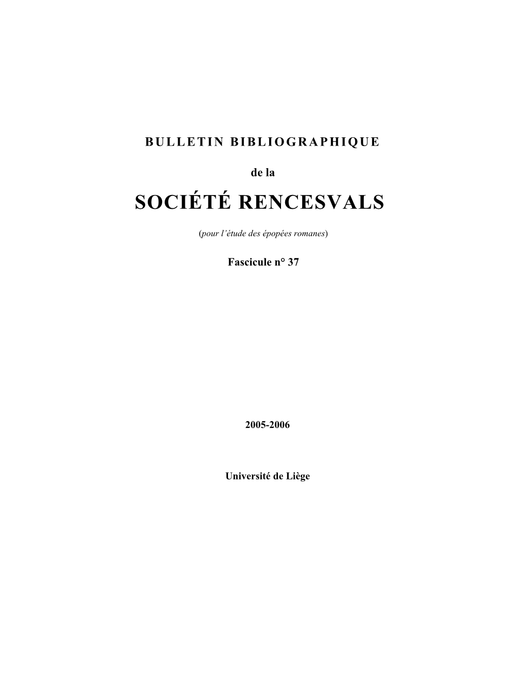 Société Rencesvals