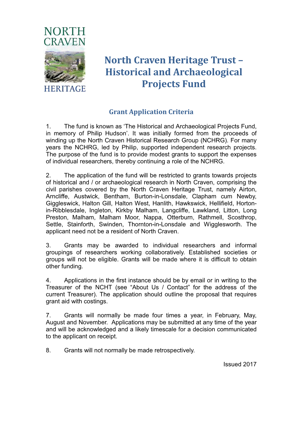 Historical and Archaeological Projects Fund