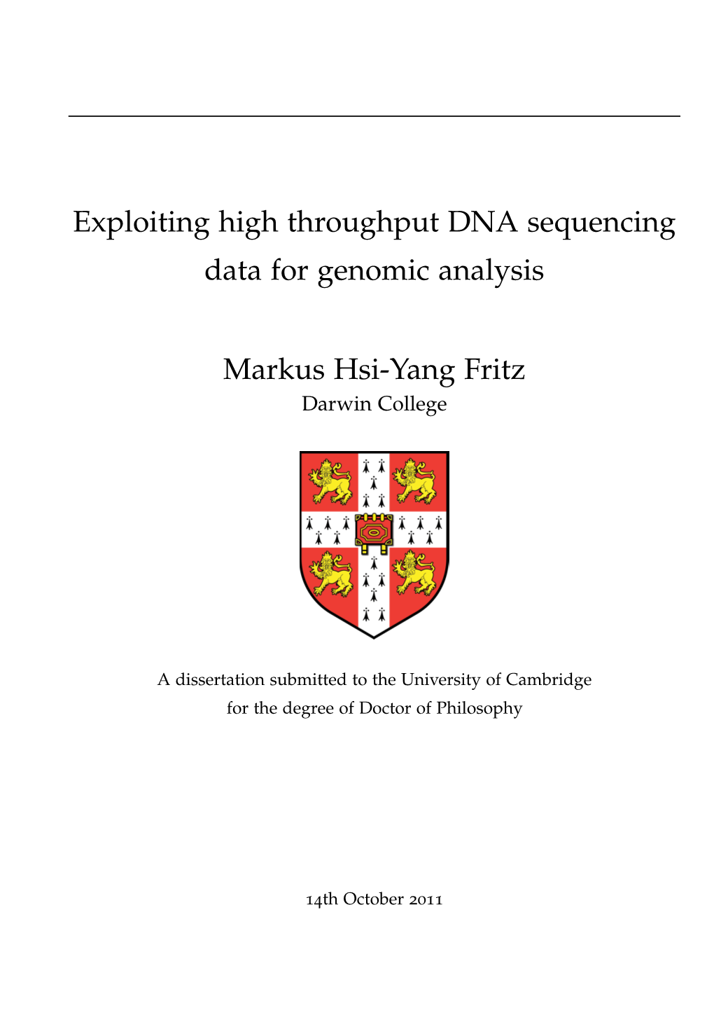 Exploiting High Throughput DNA Sequencing Data for Genomic Analysis