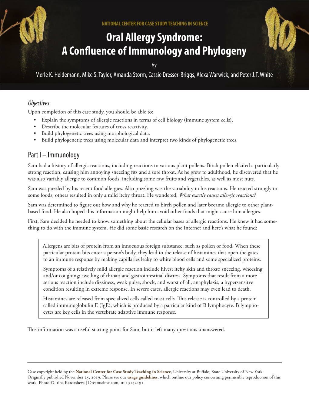 Oral Allergy Syndrome: a Confuence of Immunology and Phylogeny by Merle K