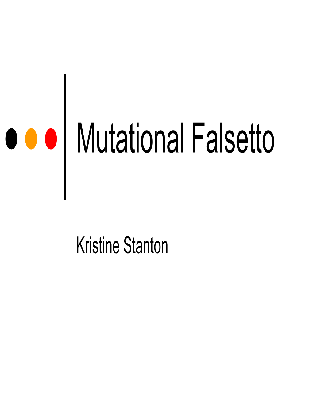 Mutational Falsetto