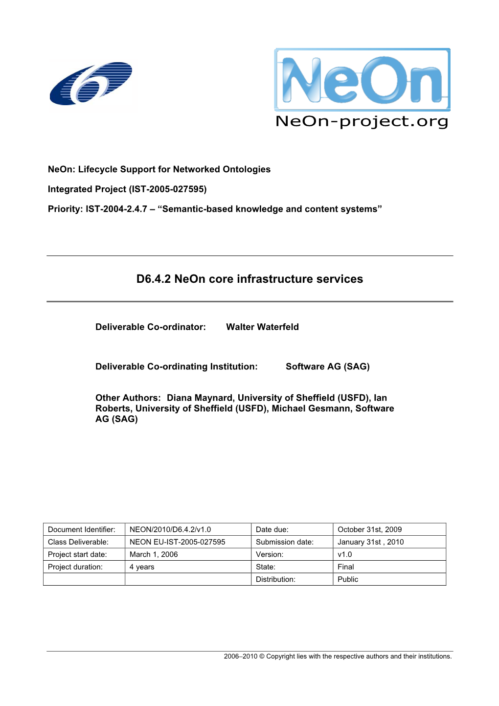 Neon Core Infrastructure Services
