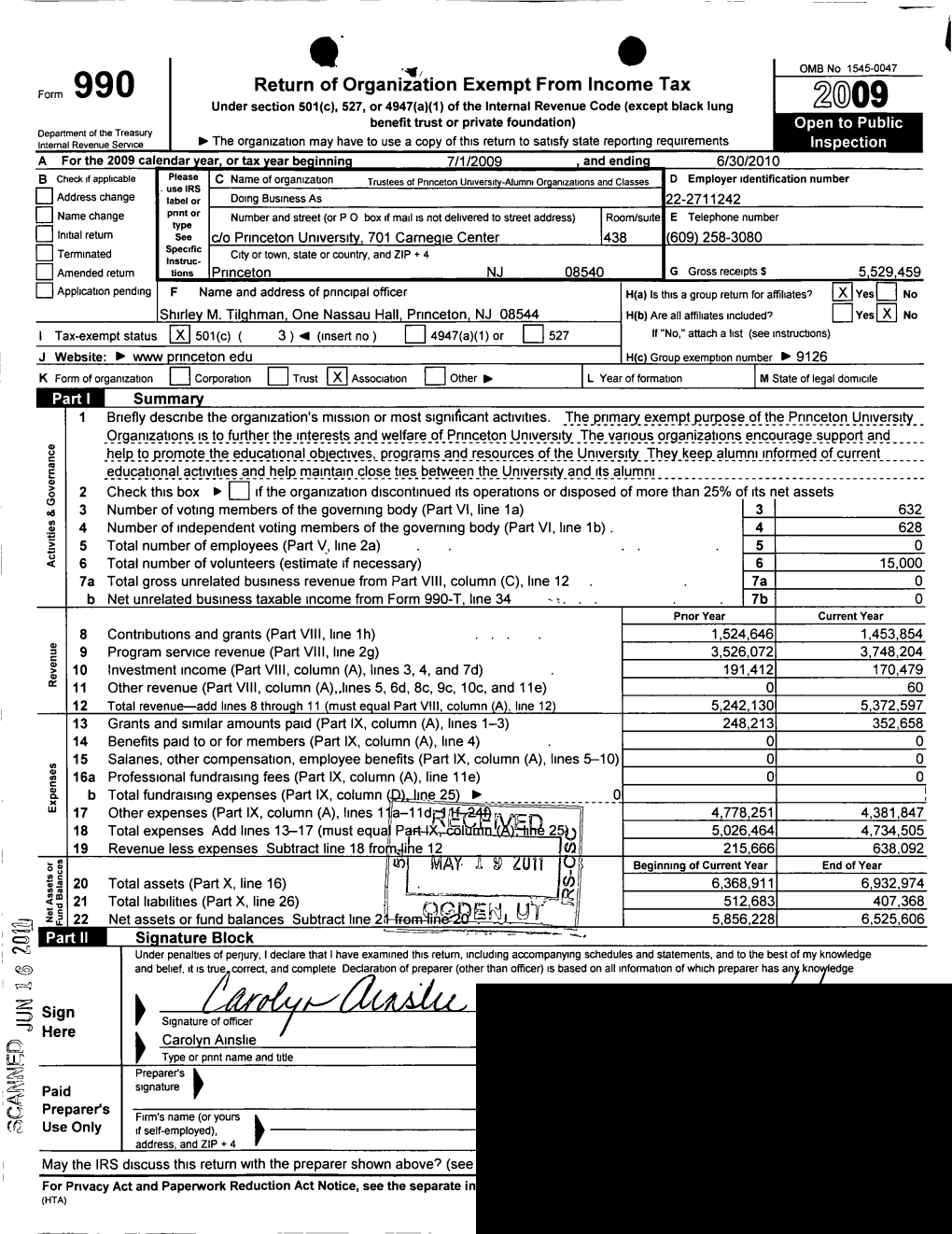 Return of Organization Exempt from Income Tax