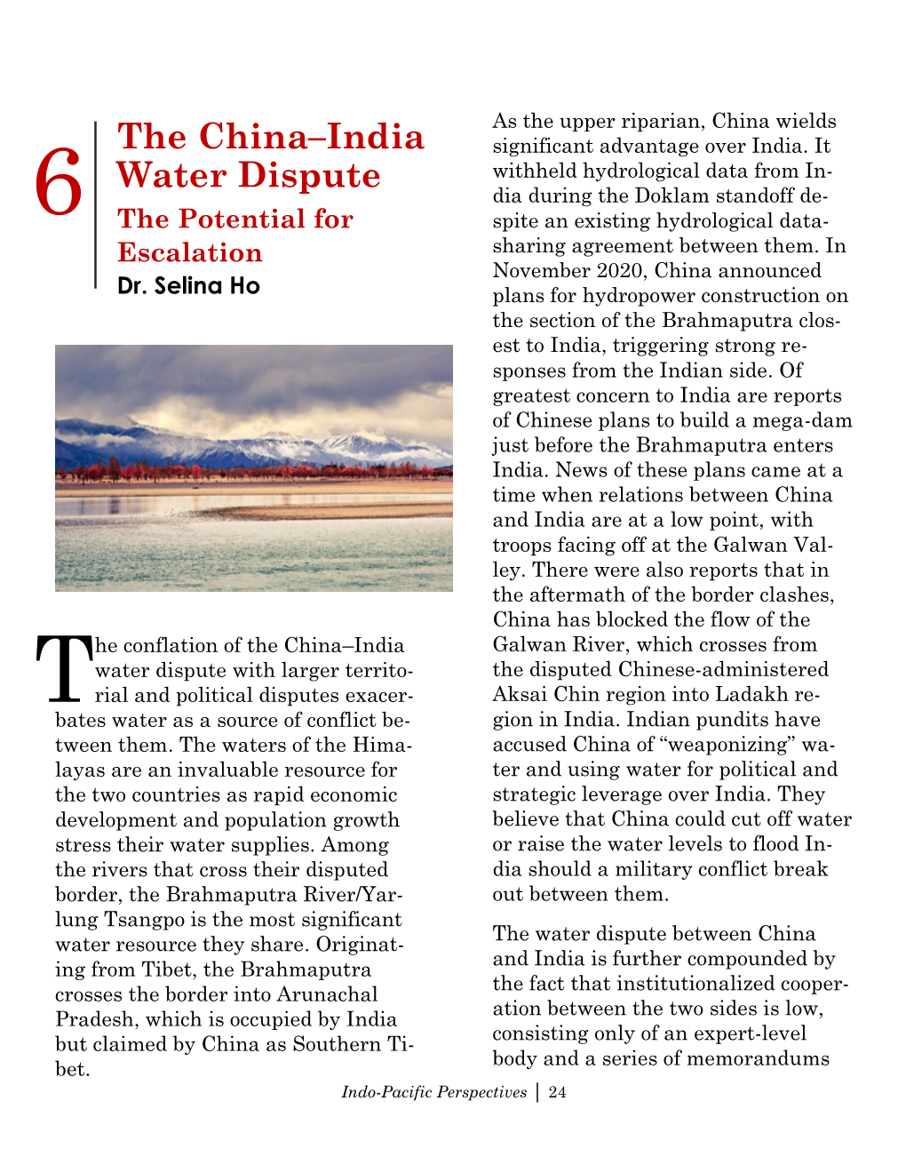 The China–India Water Dispute