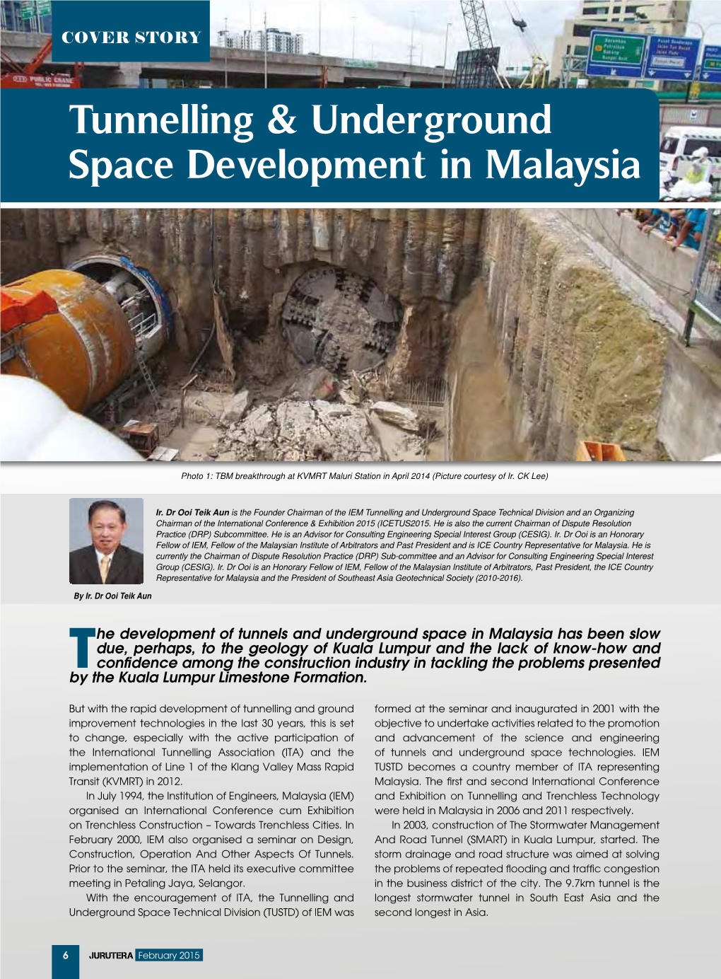 Tunnelling & Underground Space Development in Malaysia