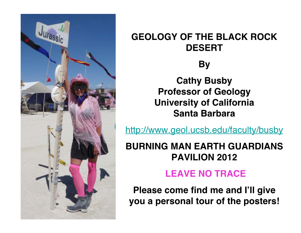 Burning Man Geology Black Rock Desert.Pdf