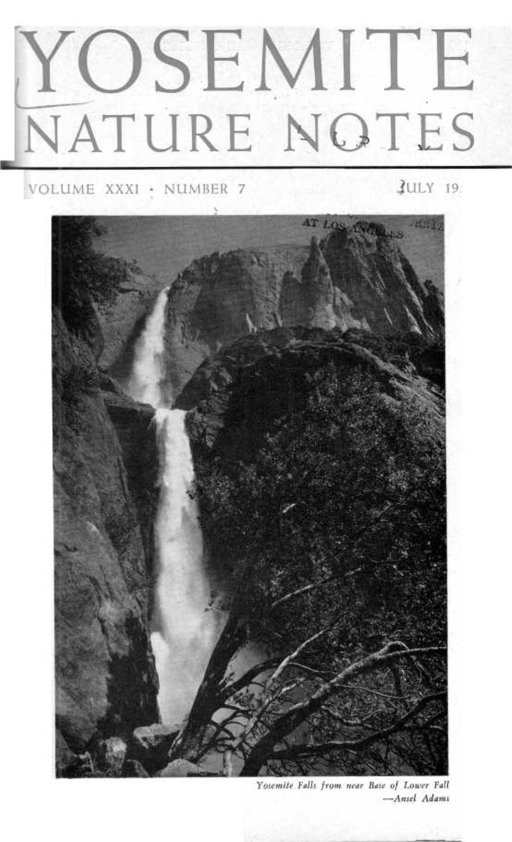 Yosemite Falls from Near Base of Lower Fall —Ansel Adams Joseph S