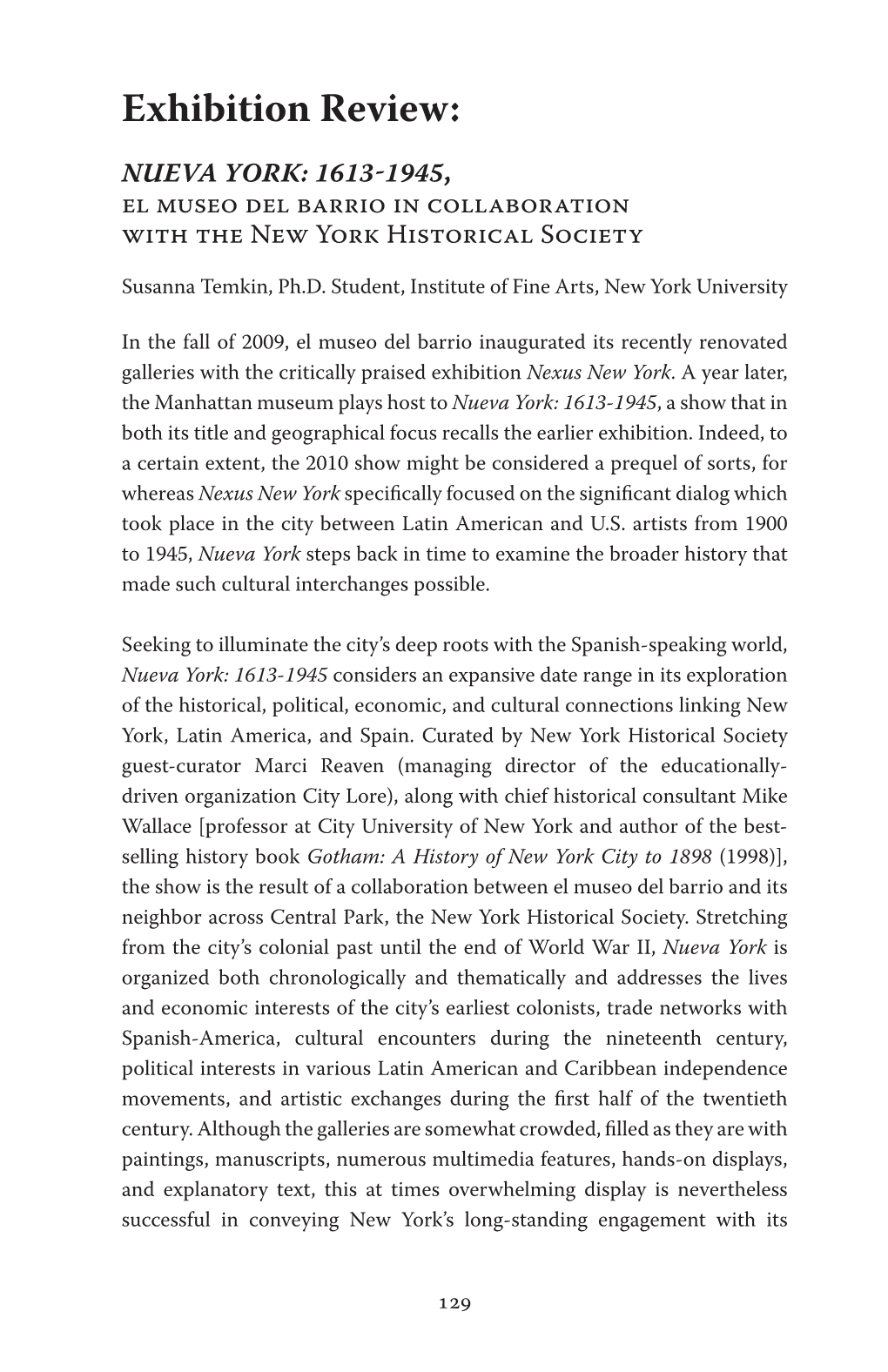 1613-1945, El Museo Del Barrio in Collaboration with the New York Historical Society
