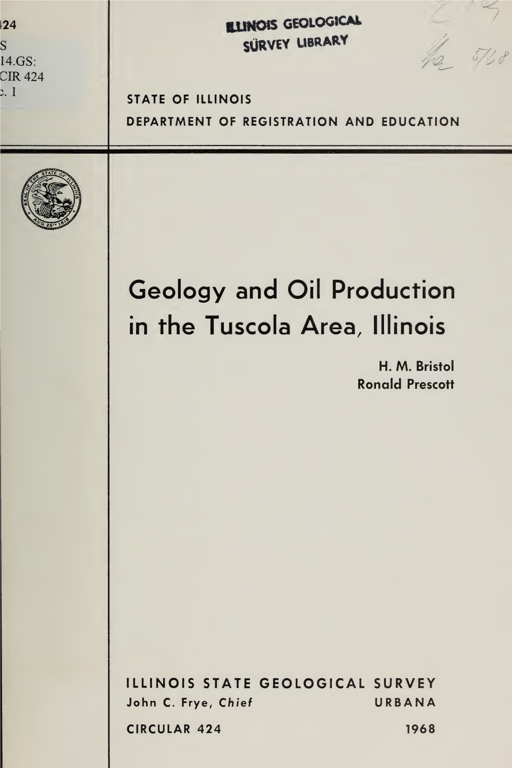 Geology and Oil Production in the Tuscola Area, Illinois