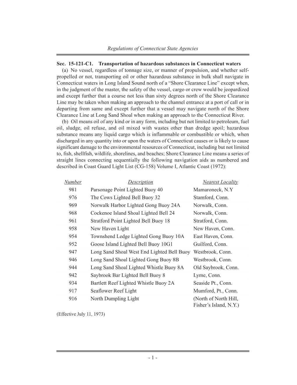 Sec. 15-121-C1. Transportation of Hazardous Substances In