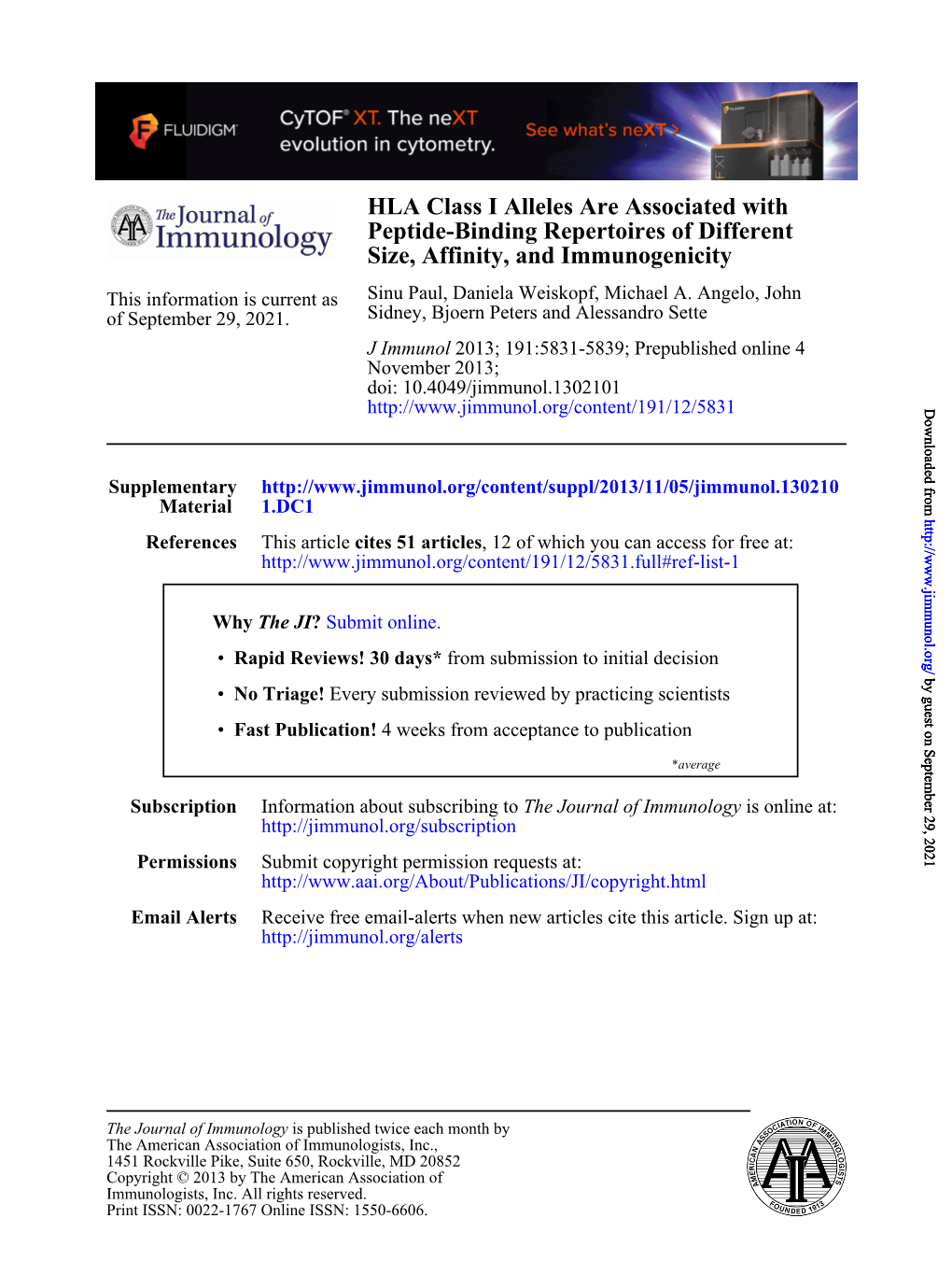 Size, Affinity, and Immunogenicity Peptide-Binding Repertoires Of