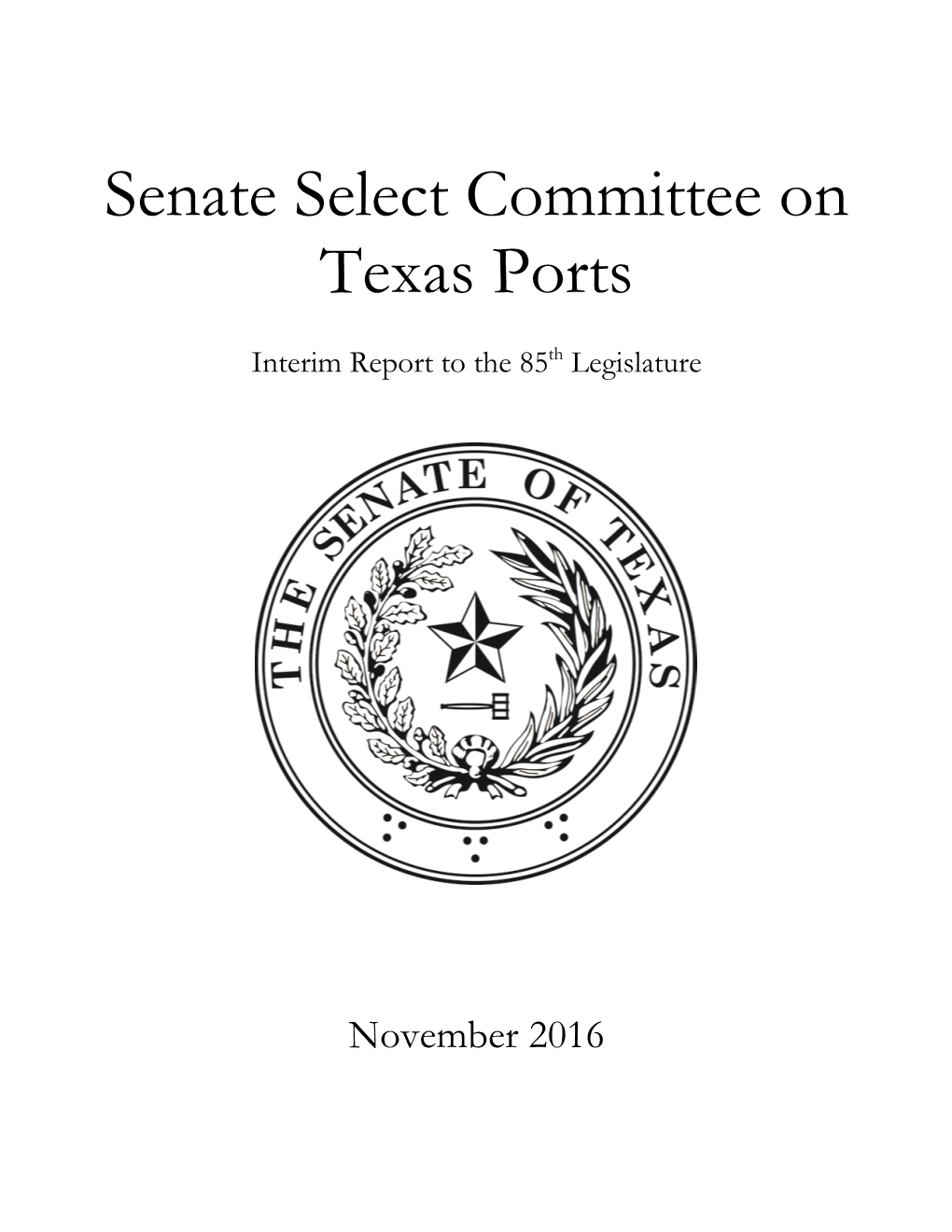 Senate Select Committee on Texas Ports