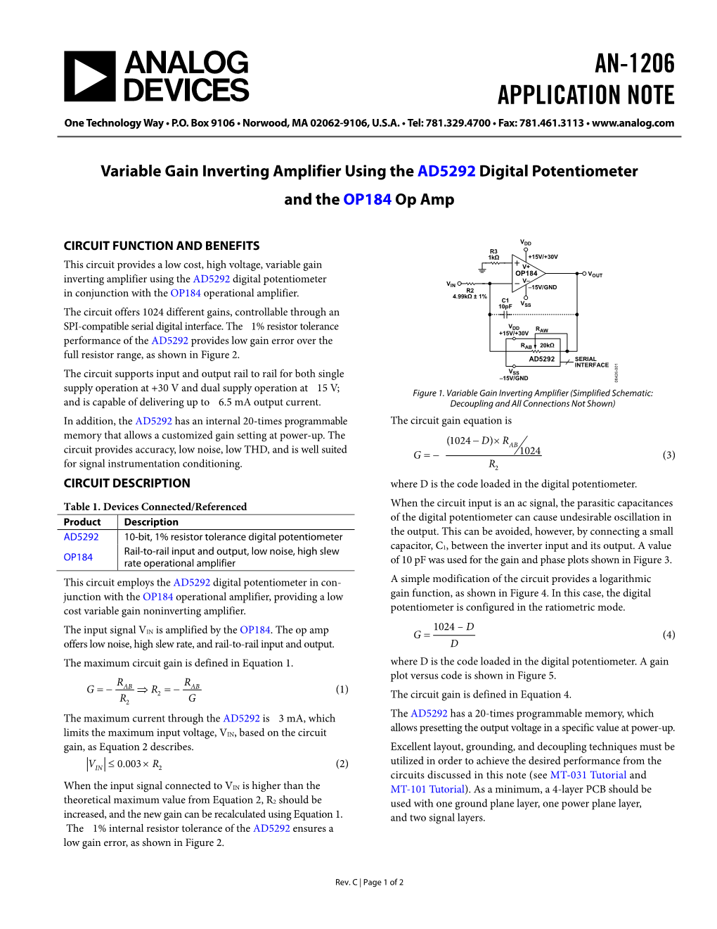 AN-1206 Application Note