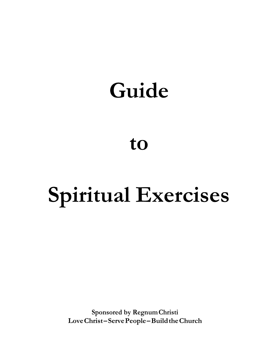 Spiritual Exercises Binder