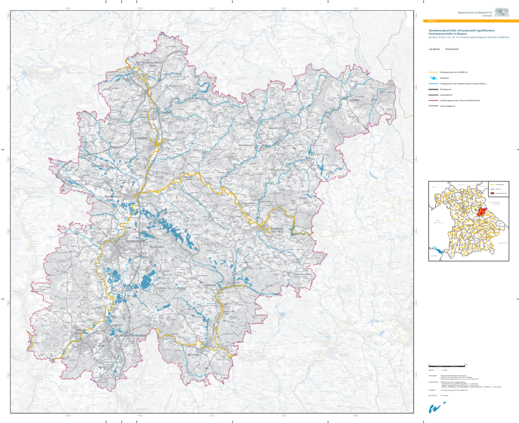 Gewässerabschnitte Mit Potenziell Signifikantem Hochwasserrisiko in Bayern Gemäß § 73 WHG I.V.M
