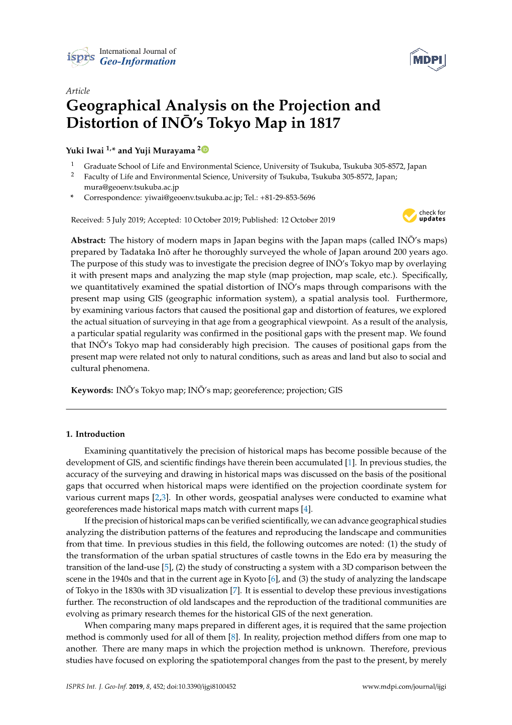 Geographical Analysis on the Projection and Distortion of IN¯O's