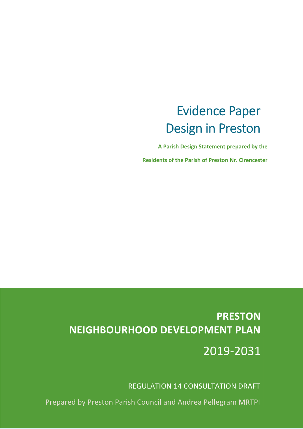 Preston Neighbourhood Development Plan 2018-2031