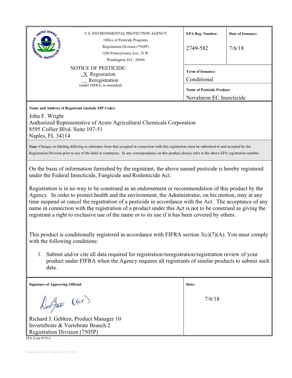 US EPA, Pesticide Product Label, NOVALURON EC INSECTICIDE,07