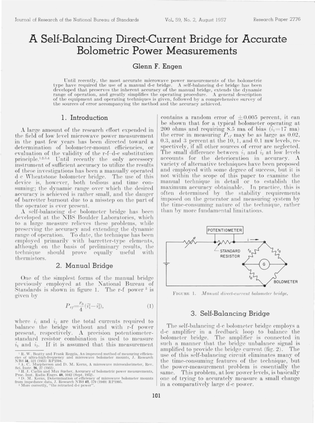 A Self-Balancing Direct-Current Bridge for Accurate Bolometric Power Measurements