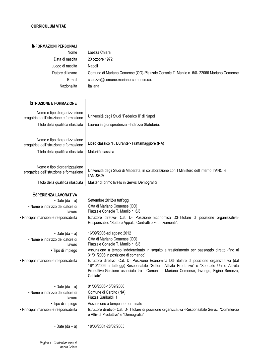 Curriculum Vitae