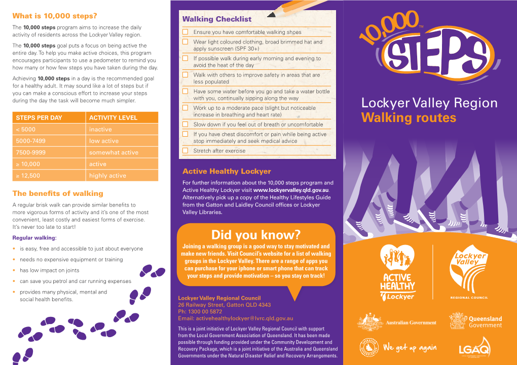 Lockyer Valley Region Walking Routes