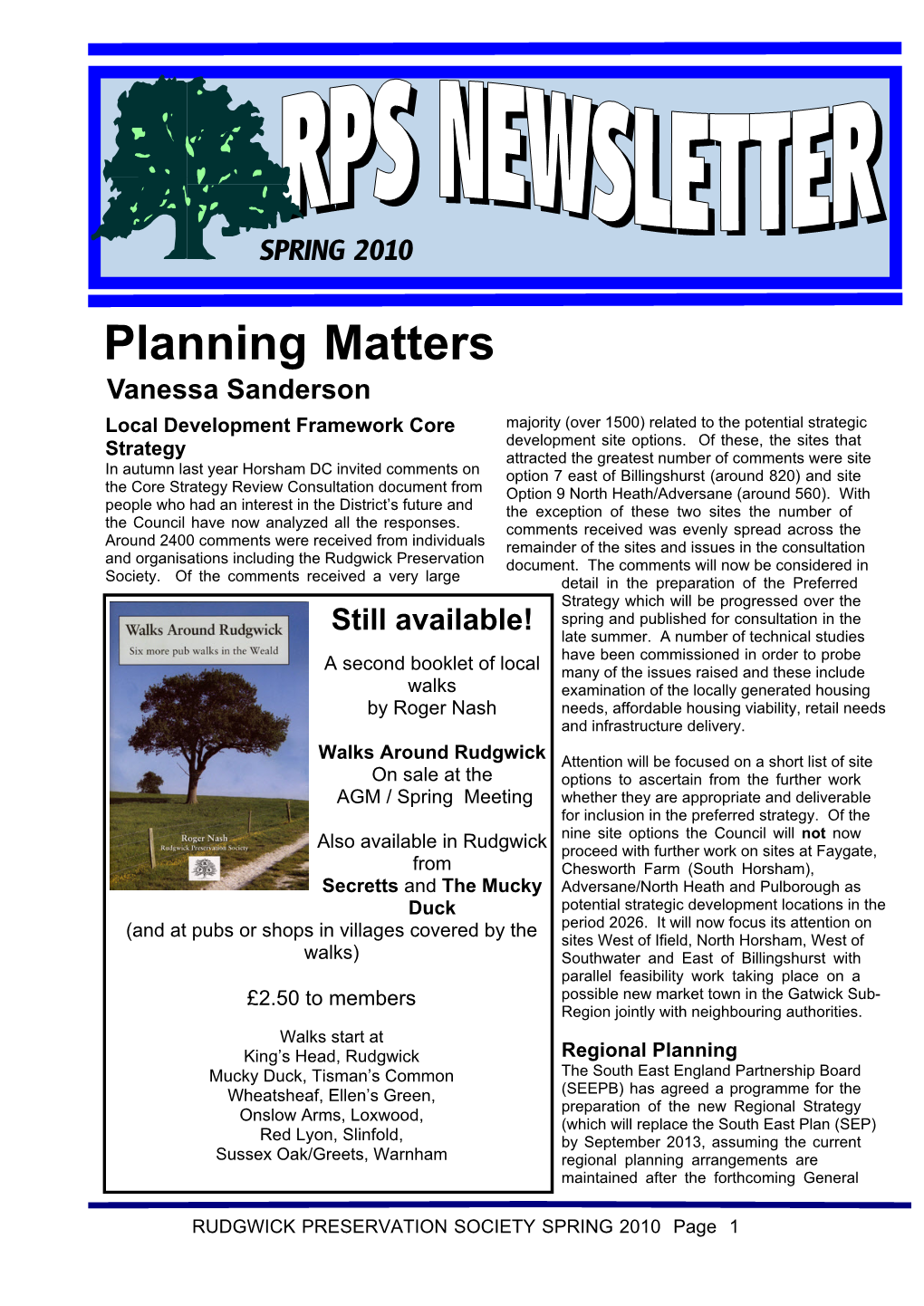 Spring 2010 Newsletter