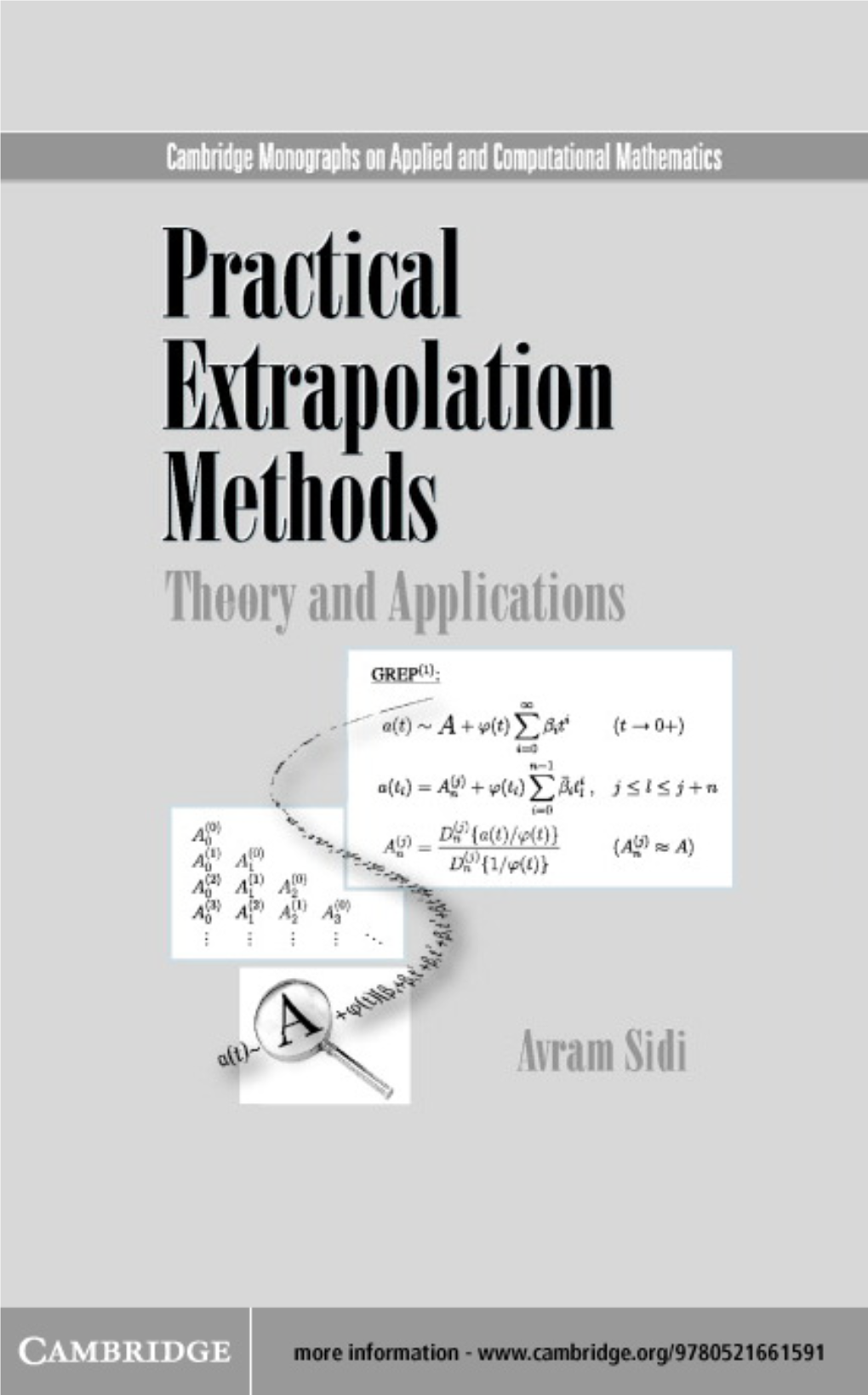 Practical Exrapolation Methods: Theory and Applications