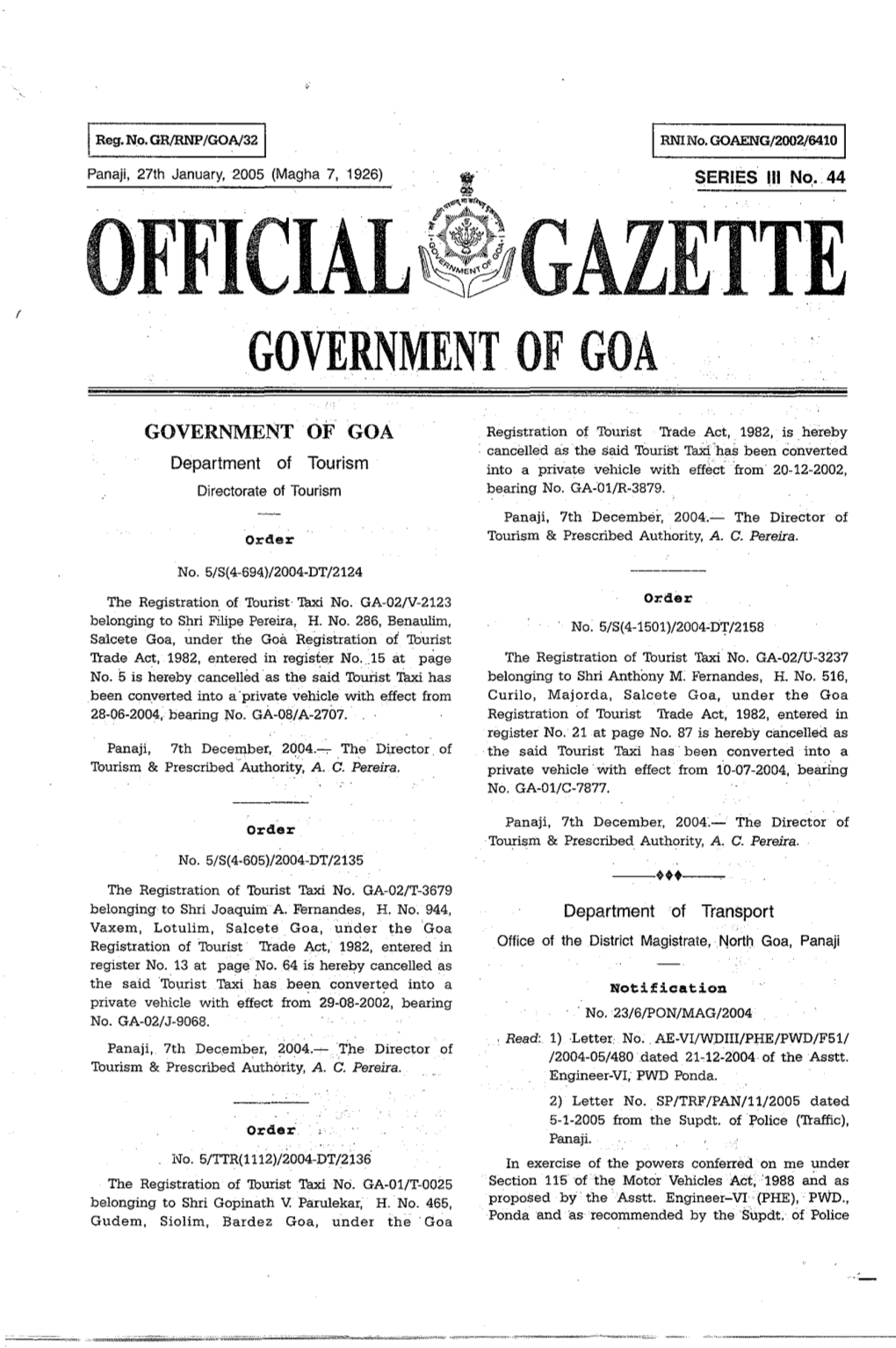 Goa Government Of