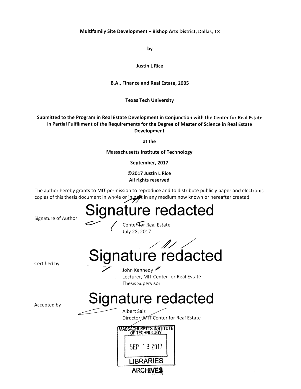 Signature Redacted Signature of Author