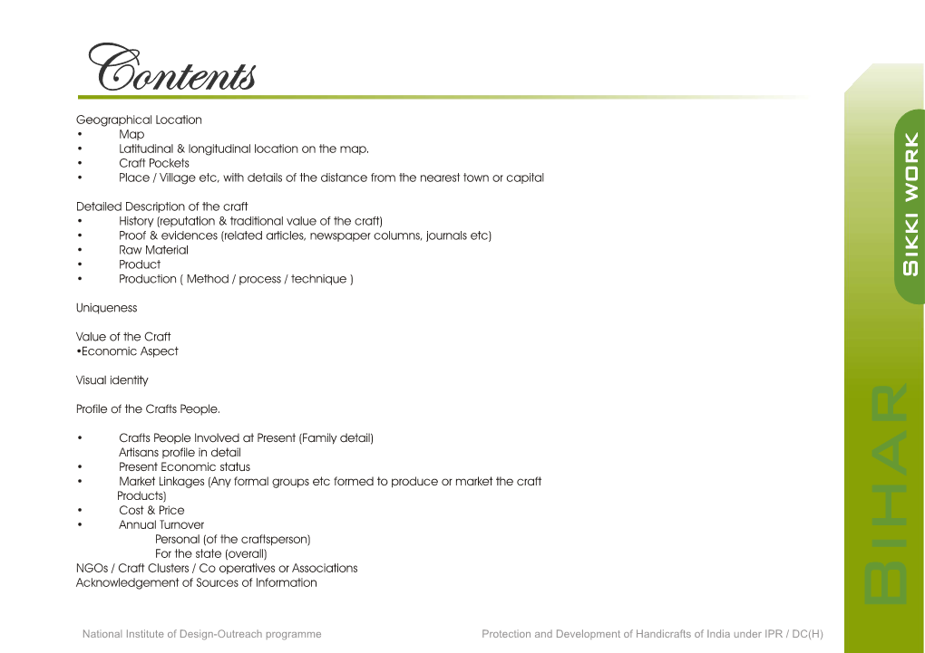 Contents Geographical Location • Map K • Latitudinal & Longitudinal Location on the Map