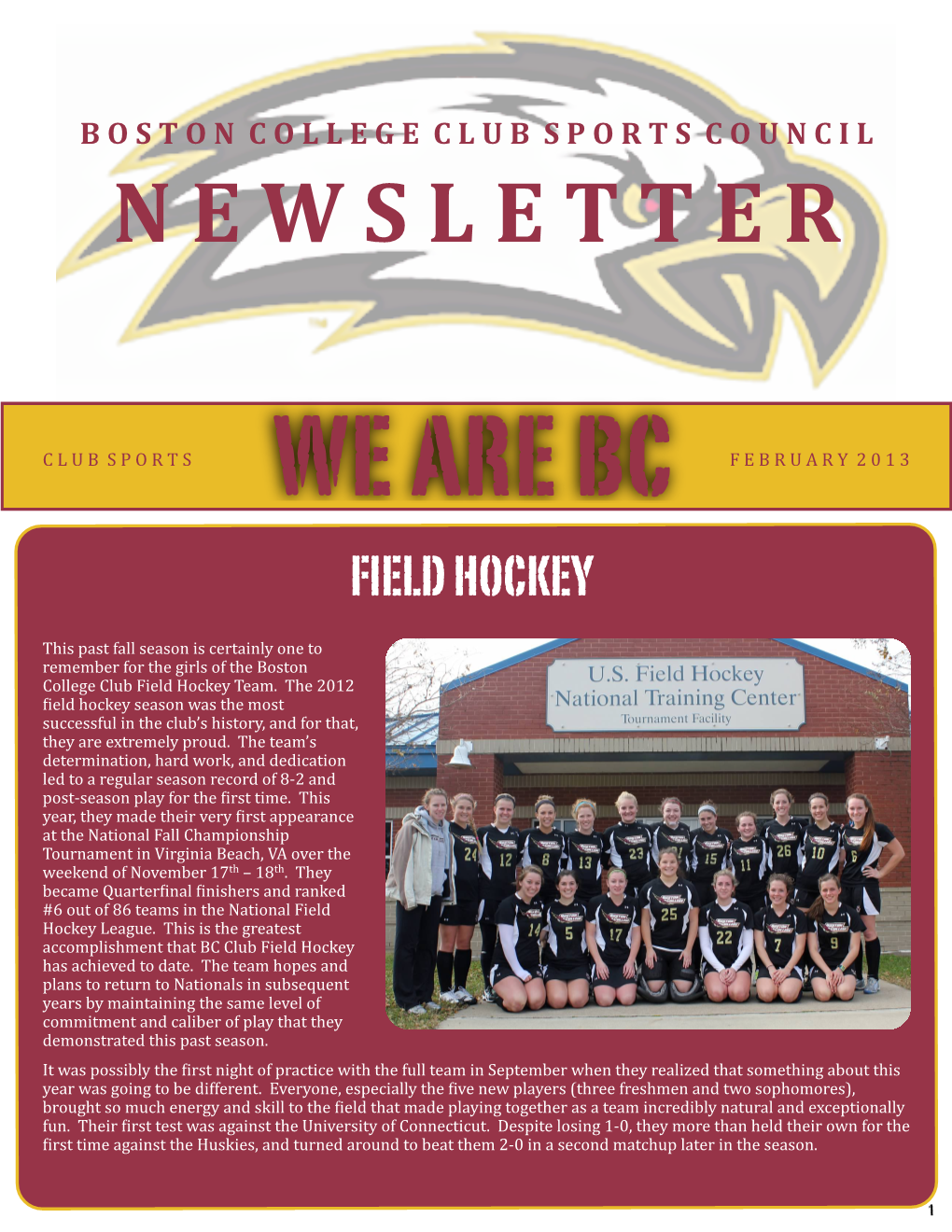 Winter Newsletter 2013